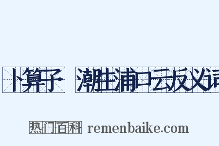 卜算子·潮生浦口云反义词是什么意思的图片
